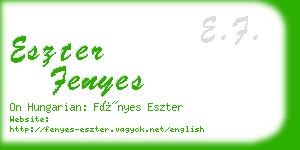 eszter fenyes business card